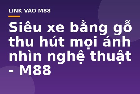 Siêu xe bằng gỗ thu hút mọi ánh nhìn nghệ thuật - M88