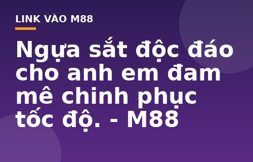 Ngựa sắt độc đáo cho anh em đam mê chinh phục tốc độ. - M88
