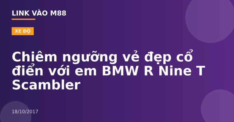 Chiêm ngưỡng vẻ đẹp cổ điển với em BMW R Nine T Scambler